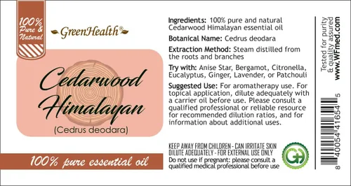 Vista 4 de 16 fl oz – Aceite esencial de cedro del Himalaya (100% puro y sin cortar), botella de aluminio - GreenHealth