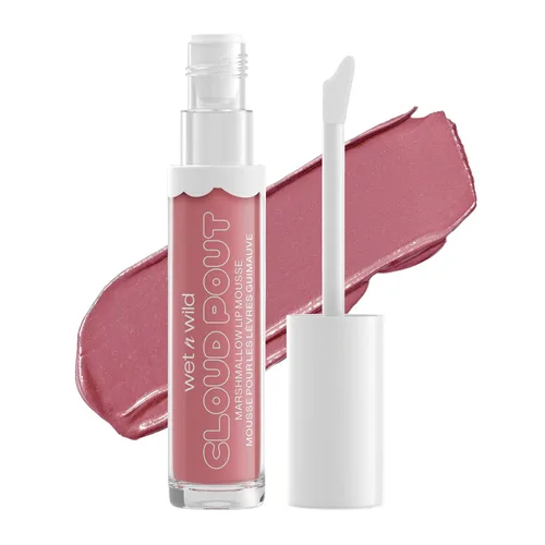 Vista 15 de wet n wild Liquid Lipstick Cloud Pout Marshmallow, Light Pink Cloud Chaser Mousse de crema labial mate Aceite de argán Vitamina E