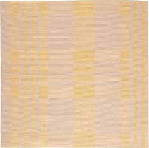 Vista 29 de SAFAVIEH Alfombra Lavable para Exteriores Colección Courtyard - 2'3" x 4', Beige y Azul, Patrón a Cuadros, No Desprende Pelusa y Fácil Limpieza