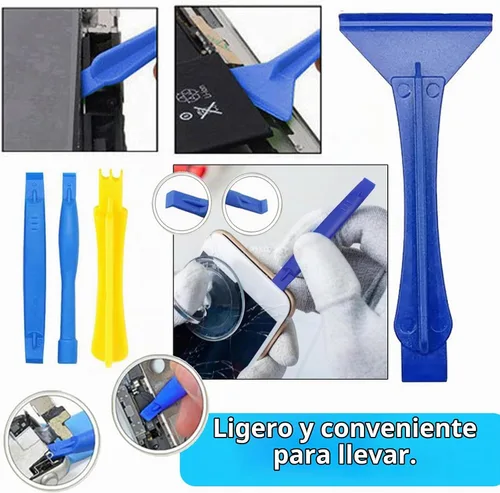 Vista 4 de Spudger Kit de herramientas, 23 piezas de reparación de teléfonos celulares, herramientas de palanca para electrónica, metal Spudger, herramienta