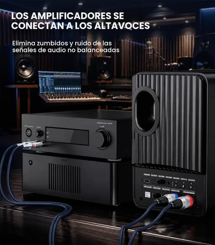 Vista 6 de tisino Cable doble XLR a RCA, cable de conexión de 2 XLR hembra a 2 RCA macho, conexión de audio estéreo de alta fidelidad, cable de interconexión