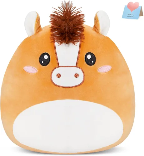 Vista 8 de Athionsu - Almohada de felpa de unicornio de 14 pulgadas, suave y tierno juguete de peluche para niñas y niños, bonito regalo de peluche de vientre