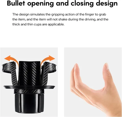Vista 3 de Adaptador expansor de portavasos para automóvil 2 en 1 con base ajustable, soporte giratorio para bebidas