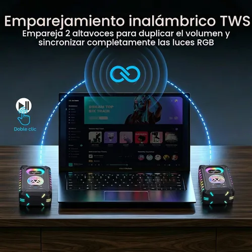 Vista 8 de JTEMAN Altavoz Bluetooth impermeable IP67 con soporte para teléfono celular