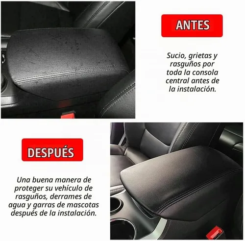 Vista 2 de DEYTOP Funda para reposabrazos de consola para Ford Explorer 2011-2019 Almohadilla de protección para consola central para Explorer 2019 2017 Negro