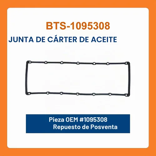 Vista 2 de BTS-1095308 Junta de cárter de aceite, compatible con Caterpillar 3176/3196/C10/C12, repuesto del mercado de accesorios para OEM # 1095308, Junta