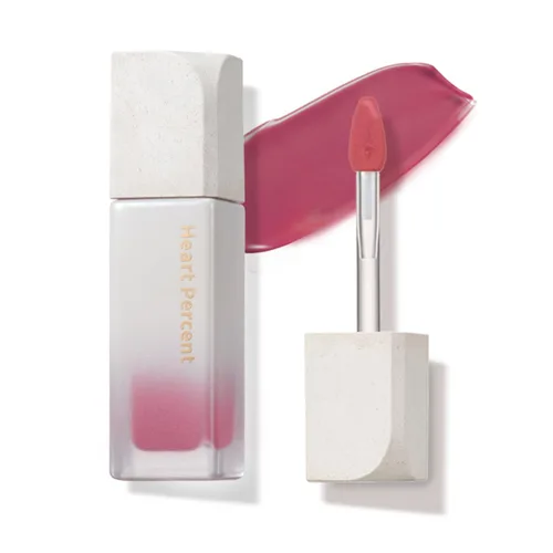 Vista 13 de Heart Percent Dote On Mood - Tinte puro brillante, acuoso y ligero, hidratante para labios, lápiz labial líquido de larga duración, 0.26 onzas, #01