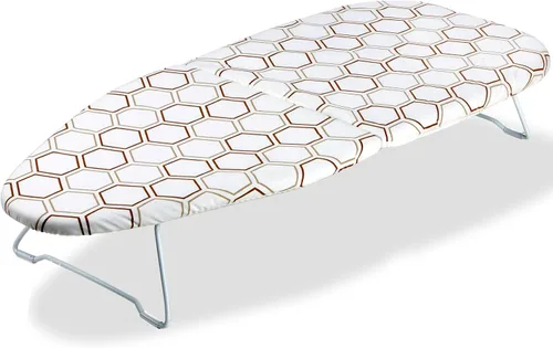 Vista 15 de SheeChung Tabla de Planchar Pequeña de Mesa 32" L x 12" A, Tabla de Planchar Plegable con Descanso para Plancha, Base de Metal de Malla, Funda