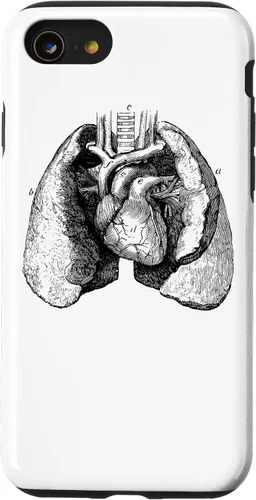 Vista 18 de Human Heart Lungs Anatomy Vintage Medical Anatomical Heart Case for iPhone 17