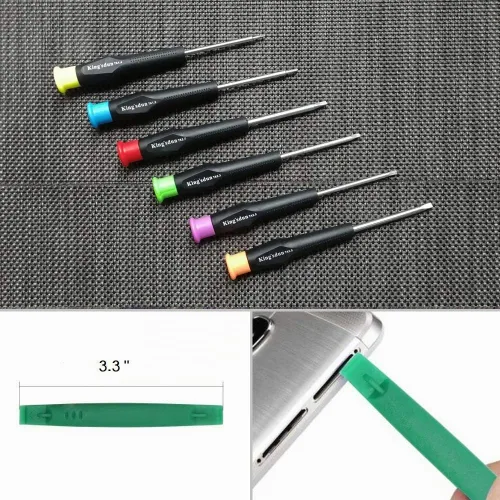 Vista 5 de Juego de destornilladores de cabeza triangular completa para juguetes electrónicos, 7 piezas de tornillos de seguridad triangulares Kit