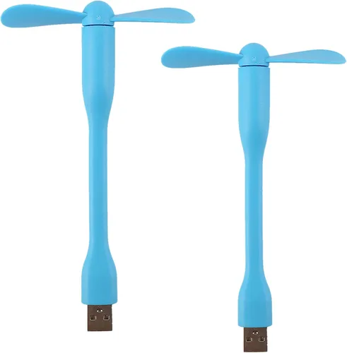 Vista 10 de Sokelinn-six Ventilador flexible USB, mini ventiladores de refrigeración portátiles alimentados por USB para banco de energía, portátil, PC, Negro
