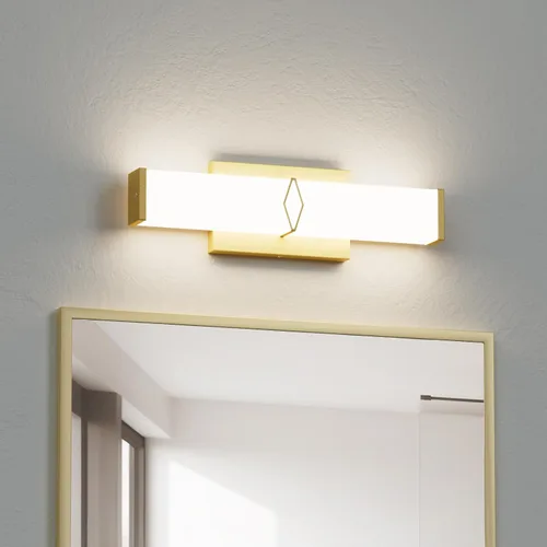 Vista 9 de Lámparas de baño sobre espejo, luces modernas de tocador de 16 pulgadas para baño, barra de luz LED regulable de 20 W, 2000 lm, accesorios de Negro