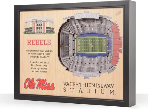 Vista 48 de YouTheFan NCAA Arte de Pared StadiumView de 25 Capas
