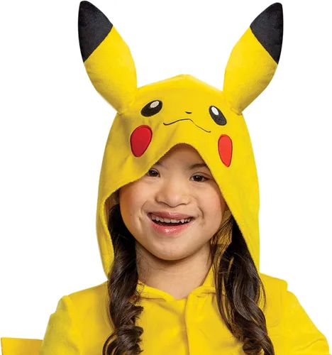 Vista 3 de Disfraz de Pikachu para niños, mono oficial con capucha de Pokemon Pikachu