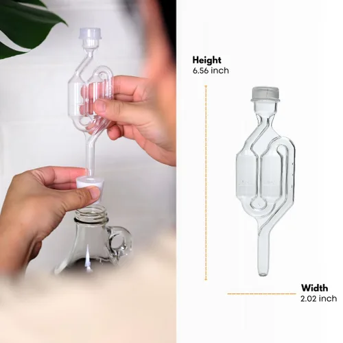 Vista 3 de Fastrack Esclusas para fermentar Airlock de burbujas para hacer vino y hacer cerveza Esclusa de aire en forma de S sin BPA utilizada