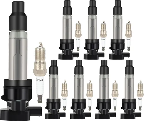 Vista 4 de Bobinas de bobina de encendido y bujías de iridio UF564 para Cadillac para Buick Deville SRX STS XLR Lucerne 4.6L
