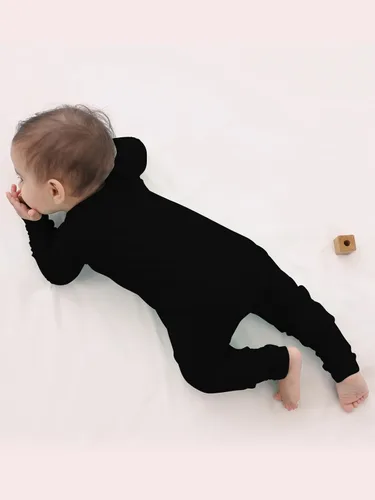 Vista 5 de GUISBY Pijama de rayón sin pies, manga larga con cremalleras de 2 vías, mamelucos para dormir