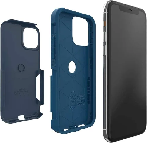 Vista 6 de OtterBox Commuter Series - Funda para iPhone 11 Pro Max (solamente), embalaje no minorista, a medida (azul)