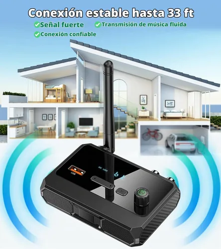 Vista 5 de KAIY - Receptor Bluetooth 5.3 para estéreo doméstico, adaptador Bluetooth a RCA de baja latencia óptica y audio de música HD
