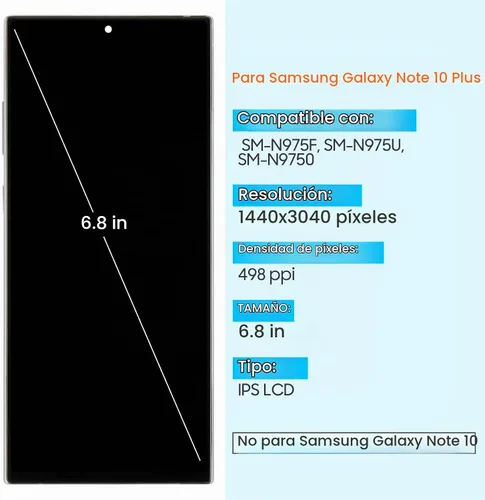 Vista 2 de Pantalla LCD de repuesto para Samsung Galaxy Note 10 Plus SM-N975F SM-N975U para Galaxy Note 10 Plus N975 LCD táctil digitalizador Asamblea