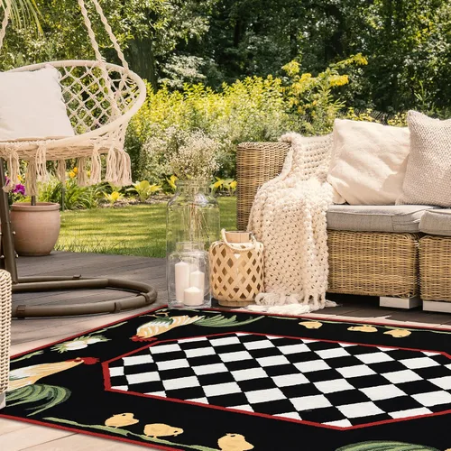 Vista 22 de Liora Manne FRONTPORCH - Alfombra duradera copetuda a mano para interiores y exteriores, decoración de aves de jardín de transición