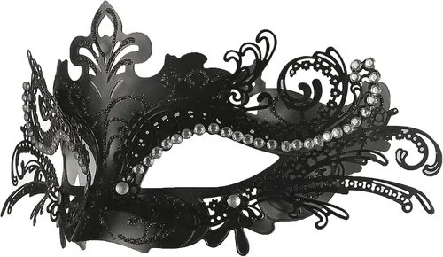 Vista 2 de Máscara de metal de Halloween Galant Máscara de mascarada para mujer, máscara veneciana, fiesta, baile de graduación, Mardi Gras, boda, decoración