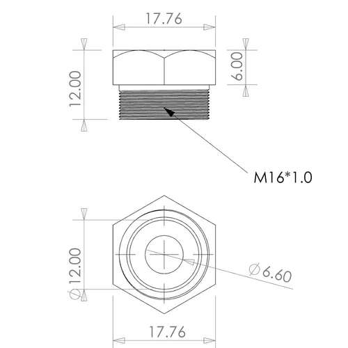 Vista 3 de Mandril de herramienta de tuerca de remache manual (1/4-20)