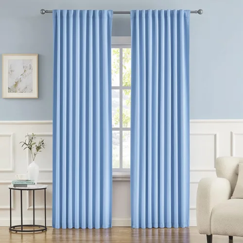Vista 31 de Cortinas opacas para ventanas con ganchos y alzapaños (rosa, 52.0 x 71.7 in, 1 panel)