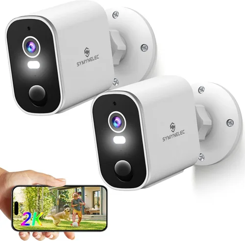 Vista 11 de Solar Security Cameras Wireless Outdoor: 2K Battery Powered WiFi Camera with AI Motion Detection for Home - Color Night Vision Spotlight Siren Alarm
