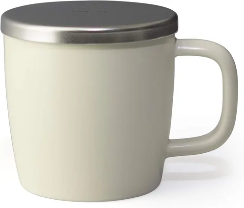 Vista 8 de FORLIFE Taza de preparación con acabado satinado de rocío con infusor de cesta y tapa de acero inoxidable, 11 onzas (niebla de lavanda)