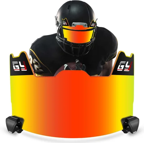 Vista 10 de GY FV007 - Visera de fútbol tintada, visera para casco de fútbol para adultos y jóvenes