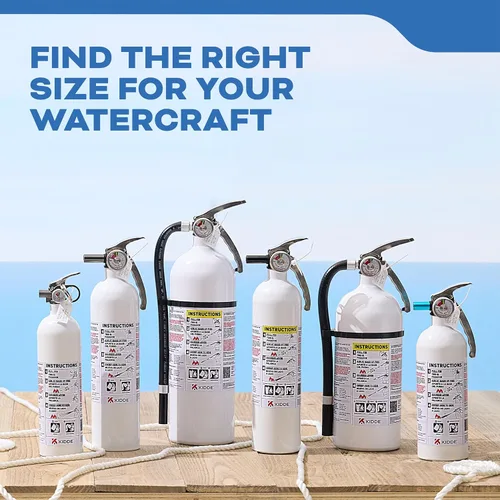 Vista 14 de Kidde Extintor de Incendios para Barcos, de Un Solo Uso 10BC Coast Guard Approved Marine Extinguisher for Small Flammable Liquids/Gases and