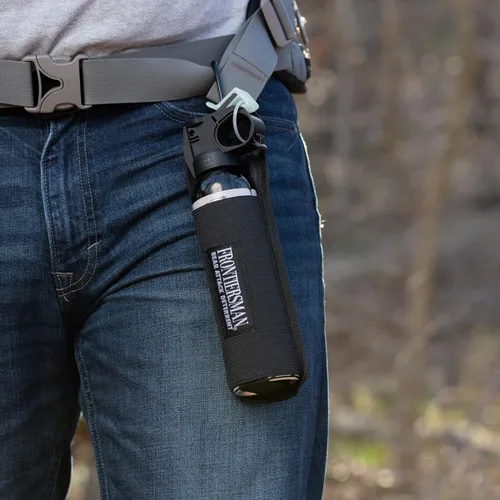 Vista 8 de Sabre Frontiersman Bear Spray Holster for 7.9 & 9.2 Oz. Canisters, Nylon Chest, Belt, Waist, & 3-in-1 Options Available, Adjustable Straps, Strong