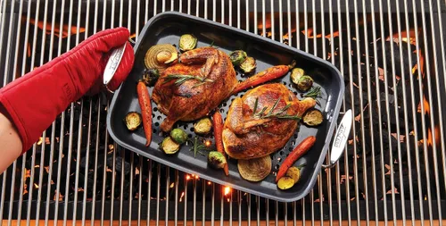 Vista 3 de All-Clad Juego de asador antiadherente para exteriores, 15 x 11 pulgadas, apto para horno y parrilla de 500 F, ollas y sartenes, utensilios