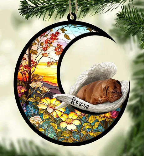 Vista 96 de Atrapasoles conmemorativo personalizado para perros, adorno navideño de Airedale Terrier, recuerdo por pérdida de mascota, regalos conmemorativos