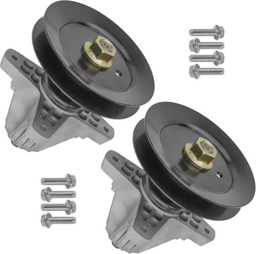 Vista 6 de Caltric Conjunto de 2 husillos de 54 pulgadas para cubierta compatible con Cub Cadet RZT-S54 RZTS54 2014 2015 2016 2017