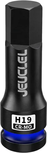 Vista 11 de Vaso de Punta de Impacto Hexagonal de 4mm, H4 Vaso Allen de Impacto de 1/2 Pulgada, Adaptador de Destornillador Hexagonal Alargado de Acero Cr-Mo