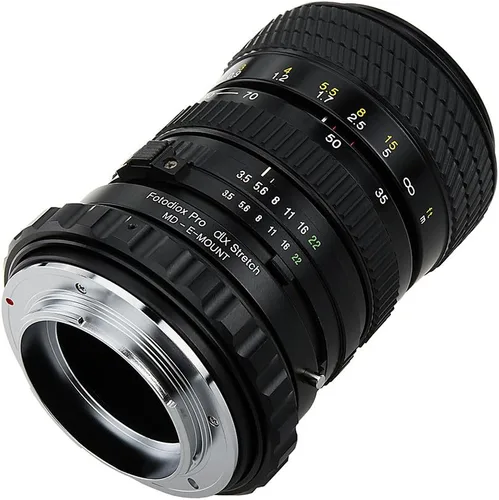 Vista 6 de Fotodiox Adaptador de montaje de lente extensible DLX compatible con lentes Minolta MD a cámaras Sony E-Mount