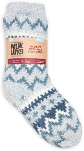 Vista 3 de MUK LUKS Calcetines de cabina con forro de sherpa para mujer (paquete de 2 pares)
