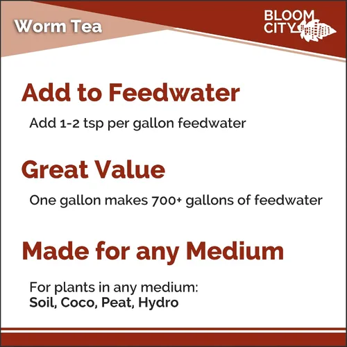 Vista 5 de Bloom City concentrado de té de lombrices orgánico y compost y potenciador Bokashi, 1/2 pinta (8 oz)