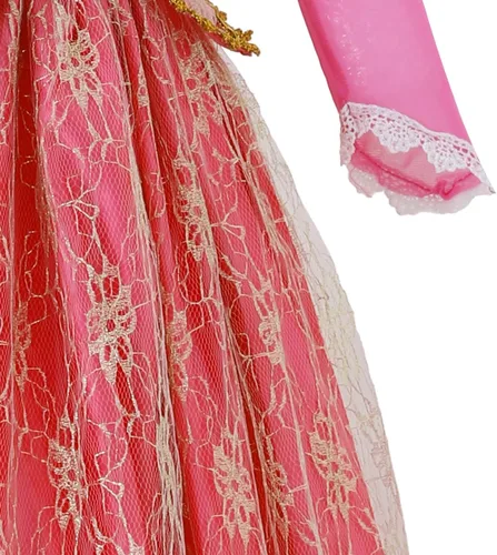 Vista 6 de Disfraz de princesa de Cenicienta para niñas, vestido de baile para Halloween, Navidad, fiesta, cosplay, 2-13T