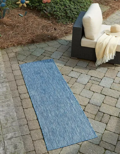 Vista 14 de Unique Loom Collection - Alfombra casual de transición sólida jaspeada para interiores y exteriores