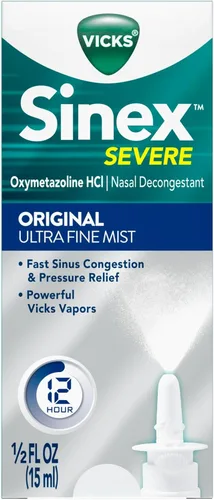 Vista 11 de Vicks Sinex GRAVE Aerosol Nasal, Bruma Ultra Fina Original, Medicina Descongestionante, Alivio de la Nariz Tapada debido al Resfriado o Alergia