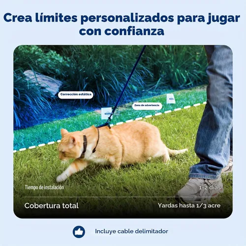 Vista 3 de Limitador de zona para perros y gatos de más de 8 libras, resistente al agua, con corrección estática, de PetSafe