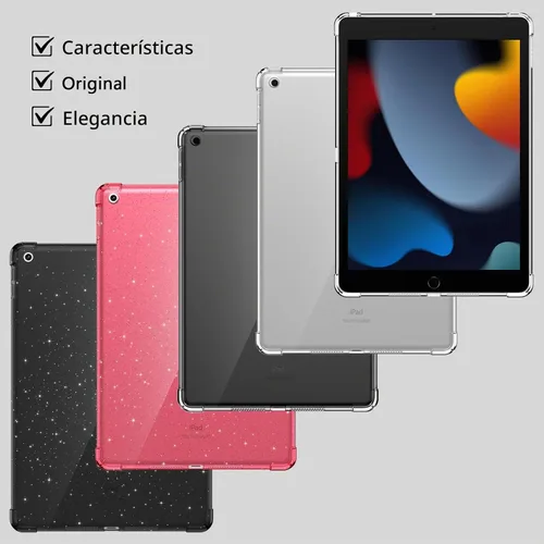 Vista 6 de Blosomeet Funda transparente para iPad de 9ª generación 2021 y iPad de 8ª generación 2020 y iPad de 7ª generación 2019 de 10.2 pulgadas con diseño