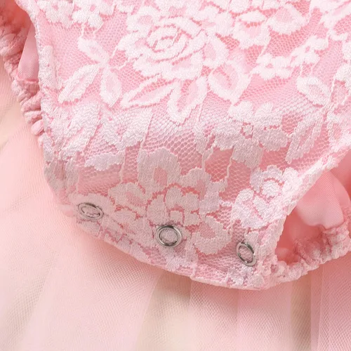 Vista 9 de Pelele para bebé niña, recién nacida, de vestido tutú con volantes y encaje, atuendo de princesa
