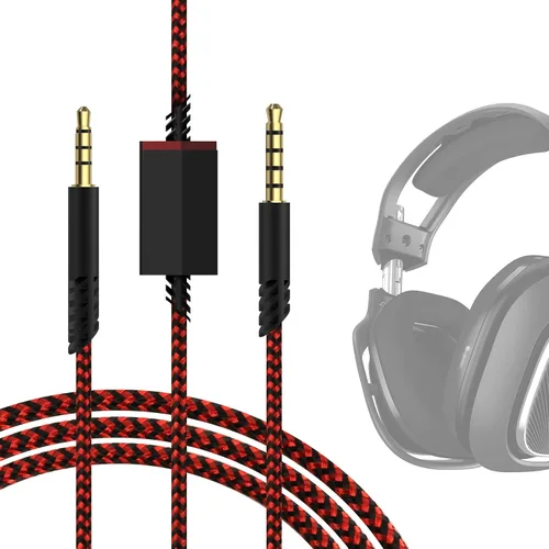 Vista 7 de Geekria Cable de audio para juegos compatible con Astro A40tr, A40, A30, A10/A10 (Gen 2), cable de auriculares para juegos, cable auxiliar estéreo