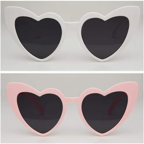 Vista 8 de Pergozo Gafas de sol de soltera con corazón rosa