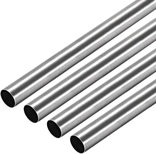 Vista 24 de uxcell Tubo redondo de acero inoxidable 304 0.236 in OD 0.008 in espesor de pared 9.843 in de longitud Tubo recto sin costura 4 piezas