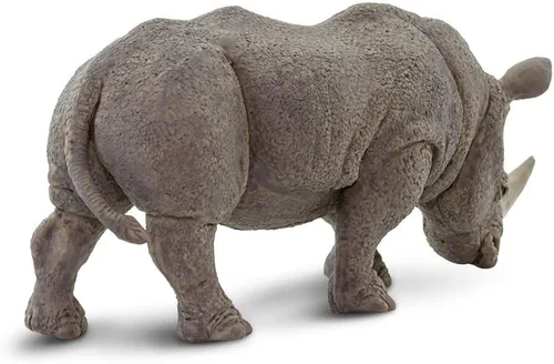 Vista 3 de Safari Ltd. Figura de juguete de rinoceronte blanco, realista, pintada a mano de 5.75 pulgadas, juguete educativo seguro para niños, niñas y niños a